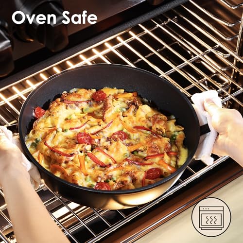 15Pcs Nonstick Cookware Set (Night Black / 15 Pieces)