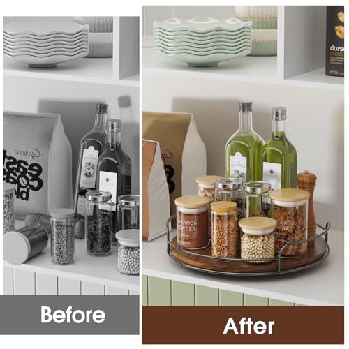 2 Pack 9'' 12'' Lazy Susan Turntable Organizer for Table Top Cabinet (9in+12in 2Pack)