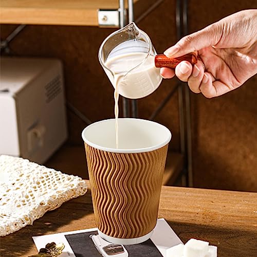 150 Pack 8 oz Disposable Paper Coffee Cups Insulated Champagne (Champagne / 8 oz)