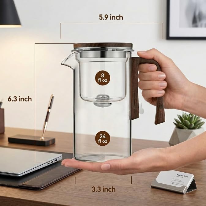 Magnetic Glass Teapot with Infuser (720ml)