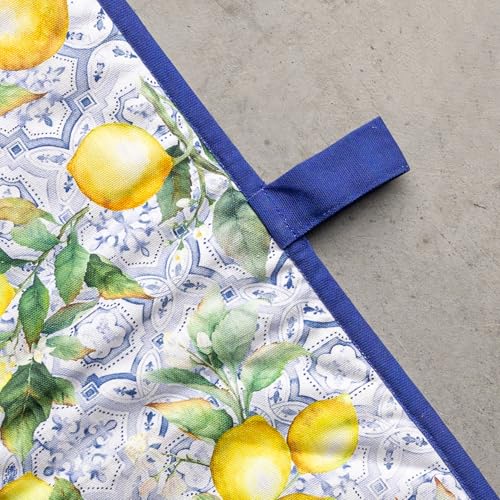 Double Oven Mitts 100% Cotton Double Oven Glove (030 - Citrus / 7" x 35" (Double Oven Mitt))
