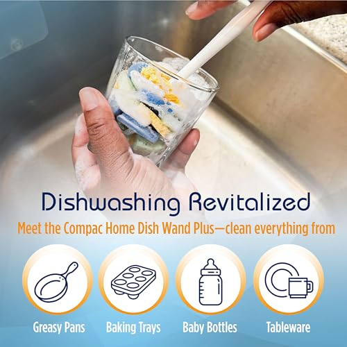 Dish SpongeWand Plus Tri Surface Scrubbing Sponge with Cello Foam Scour Sponge Petals (6 Count (Pack of 1))
