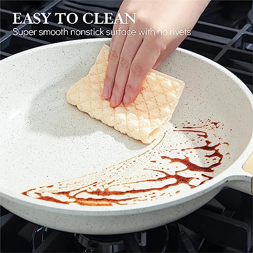 Nonstick Ceramic Frying Pan 12 (12 Inch / White)