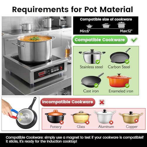 3500W Commercial Induction Cooktop