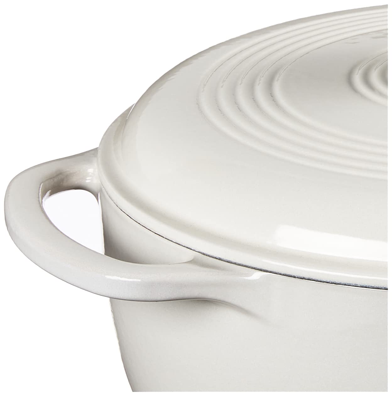 4.5 Quart Enameled Cast Iron Dutch Oven with Lid (Oyster White)