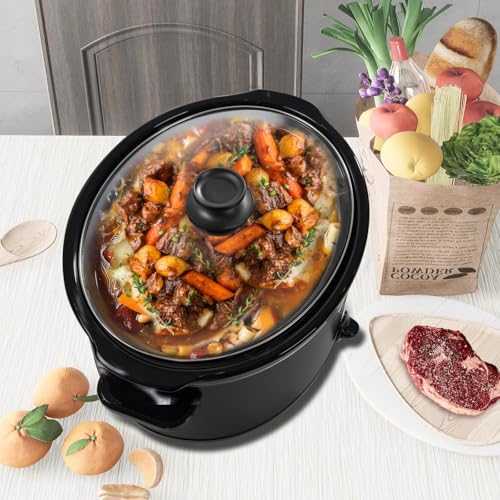 7 Quart Slow Cooker Oval Manual Pot Food Warmer with 3 Cooking Settings