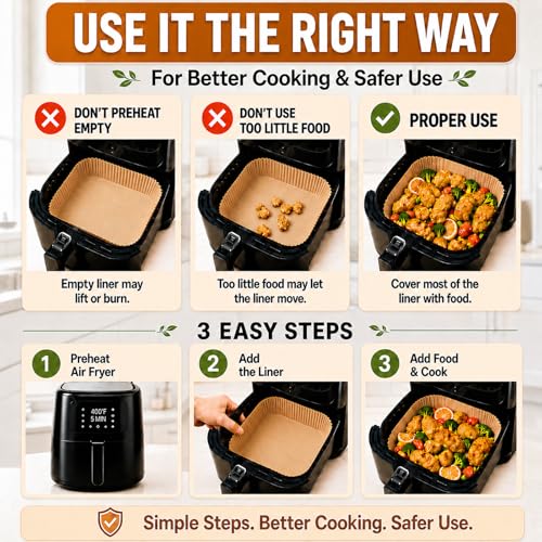 9 Inch Air Fryer Liners Disposable