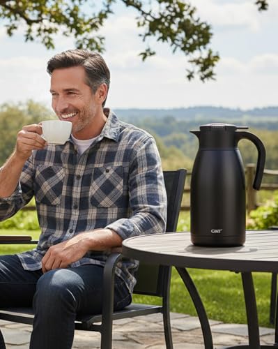 1.9L 64Oz Thermal Coffee Carafe (Black / 64.2 Ounces)