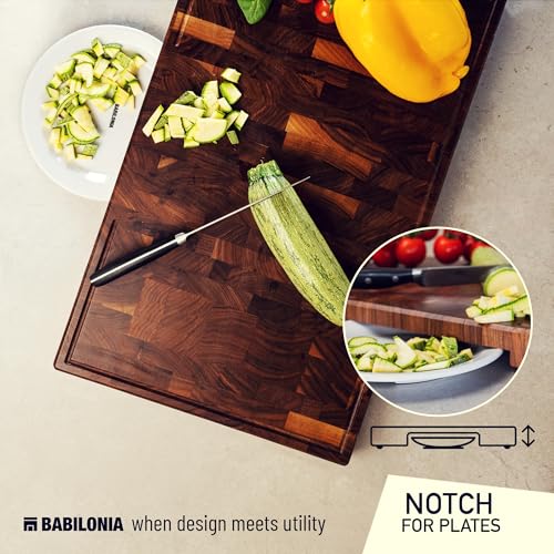 American Walnut Wood Cutting Board (Black Walnut / 19.7"L x 12.2"W)