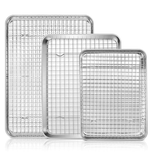 16"+12.5"+9" Baking Sheet with Wire Rack (16"+12.5"+9" (3 Pans+3 Racks))