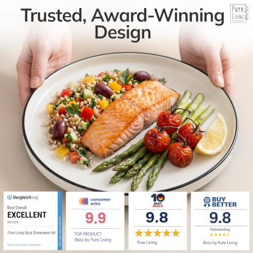 32 Piece White Dinnerware Set for 8 (Scandi White / Set for 8 (32pcs))