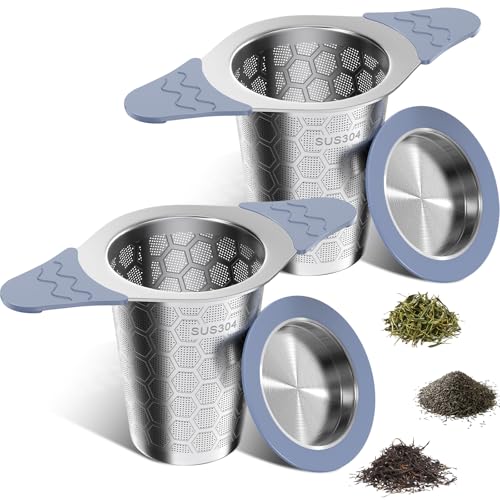 2PCS Tea Infuser for Loose Leaf Tea (2 Pack - Grey)
