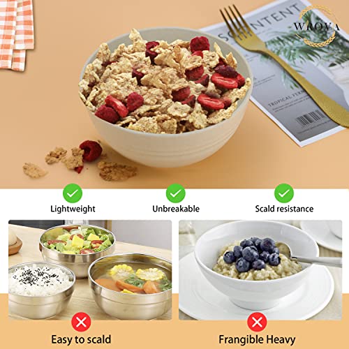 Wheat Straw Bowl Sets (26 oz / Beige)