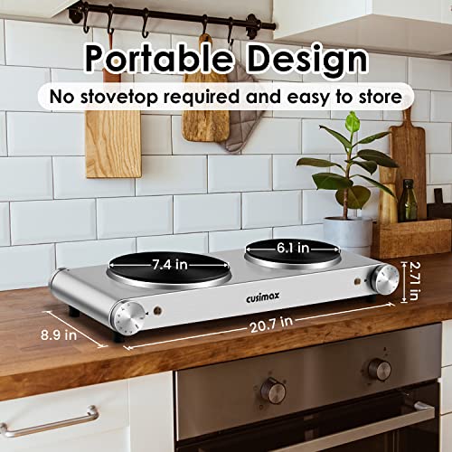 Hot Plate Electric Double Burner (Silver / Double)
