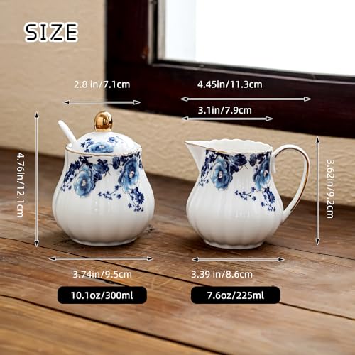 Ceramic Sugar and Creamer Set
