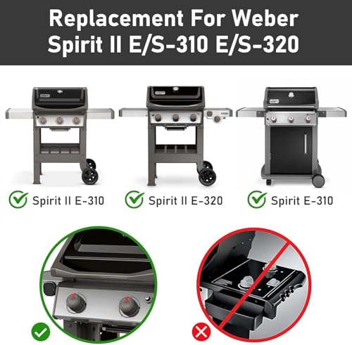 67046 Flavorizer Bars for Weber Spirit 300 (15.3"×2.6"×2.511" - 67046 Spirit 300)