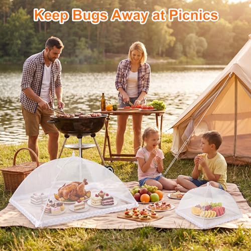 8 Pack 2 Size Mesh Food Covers for Outside