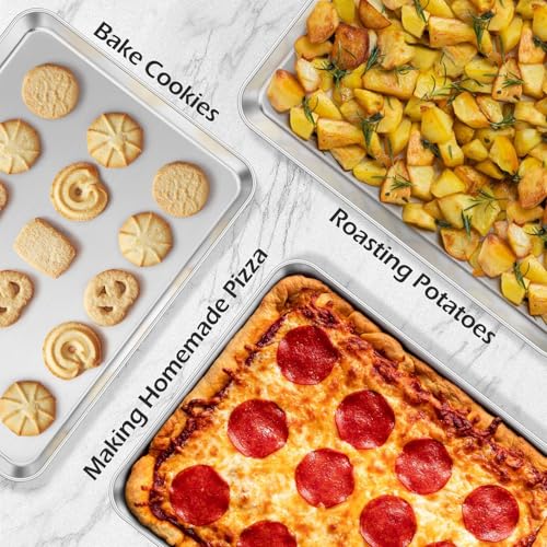 Non Toxic 10x8IN Small Stainless Steel Baking Sheet Pans (10x8IN)