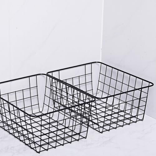 11" Upright Freezer Storage Baskets (Black / 11"-4Pack)