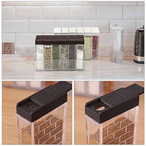 6Pcs Spice Shaker Jars (Brown)