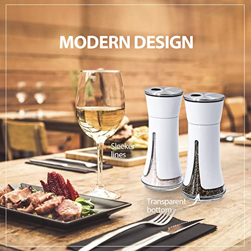 White Salt and Pepper Shakers by Aelga (White)