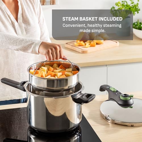 Secure Stainless Steel Stovetop Pressure Cooker (Pressure Cooker / 6.3 Quarts)