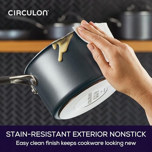 A1 Series Nonstick Straining Sauce Pan with Lid