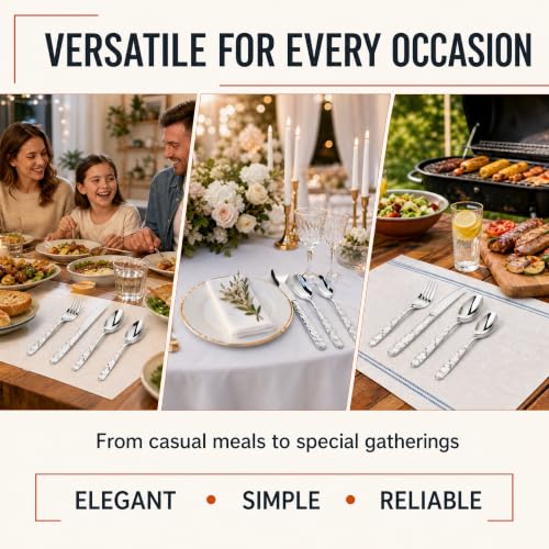 60 Piece Silverware Set for 12 (60 Pieces)