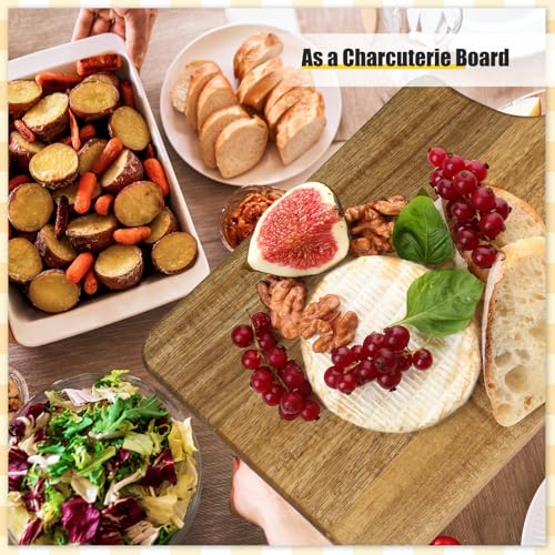 6 Pcs Thick Wood Cutting Boards for Chopping Serving (13 x 7 inches)