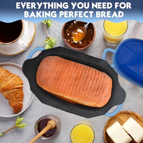 Dutch Oven 2.5QT Bread Pans with Silicone Liner for Bread Baking