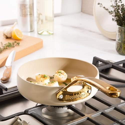 Two Time Oprah's Favorite Things Winner (Almond Cream w/ Gold Handle / Deep Fry Pan (8-Inch))