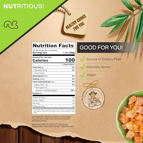 Dried Papaya Chunks (Dried Papaya Chunks / 16 oz)