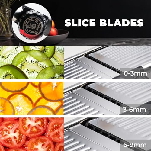 5‑in‑1 Adjustable Mandoline Slicer (Silver)
