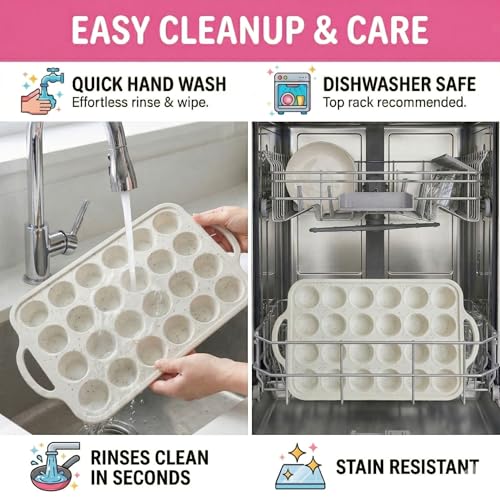 Silicone Mini Muffin Pan for Baking (Cream / Mini (24 Cups Pan))