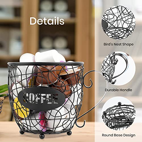 K Cup Holder for Counter (Flat Black / Large for 40 kcups)