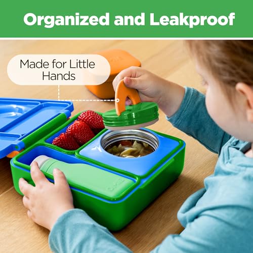OmieBox Kids Insulated Leakproof Bento Lunch Box with Food Jar