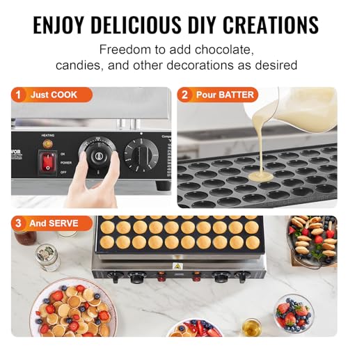 110V Mini Dutch Pancake Baker (50 Pcs)