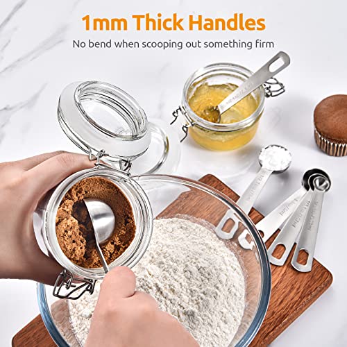 18 8 Stainless Steel Measuring Spoons Set of 6