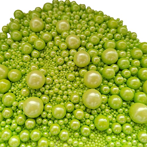 Edible Green Sugar Pearls Candy Sprinkles 120G (4.23 Ounce)