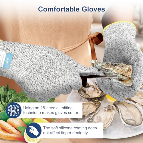 Level 5 Cut Resistant Gloves with Silicone Coating (Large (Pack of 1) / Silicone Coated)