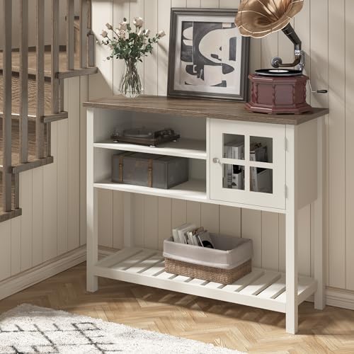 Farmhouse Coffee Bar Cabinet (White)