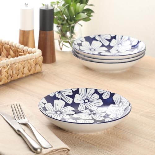 Heritage Sky 4 (Blue/White Floral (Heritage Sky) / 8" Pasta Bowl (Set of 4))