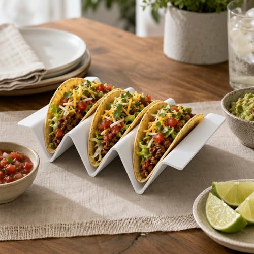 Melamine Taco Holder Stands (Set of 2 / White)