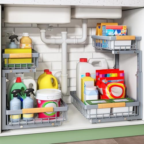 Under Sink Organizer (Grey / 2 Pack)