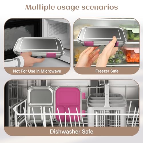 Stainless Steel Bento Box Kids (Pink)