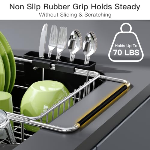 Dish Drying Rack in Sink (Silver / For 12"-30"w Sink)
