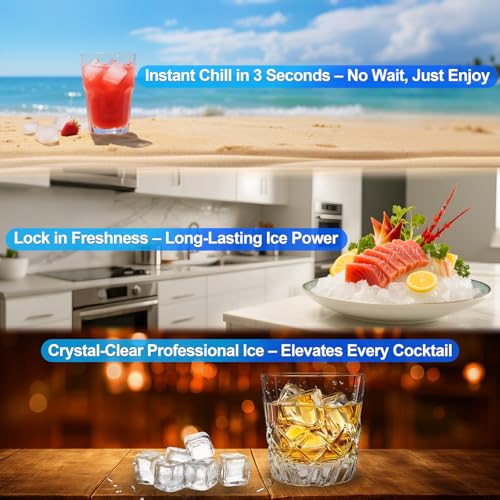 Nugget Ice Makers Countertop Soft Chewable Ice Machine with Auto