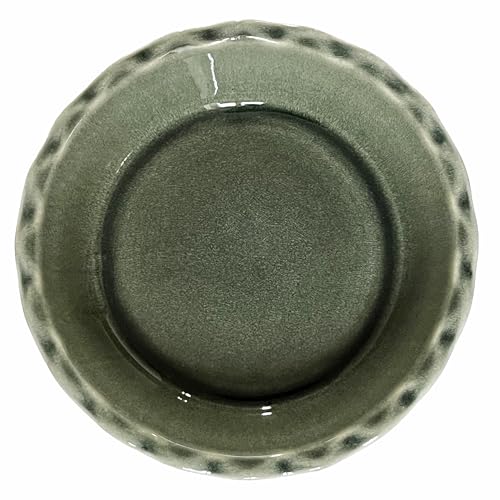 Made In France 175th ANNIVERSARY PIE DISH (10.2" Round / Green/Ivory)