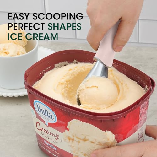 Premium Heavy Duty Ice Cream Scoop with Ergonomic Grip Handle