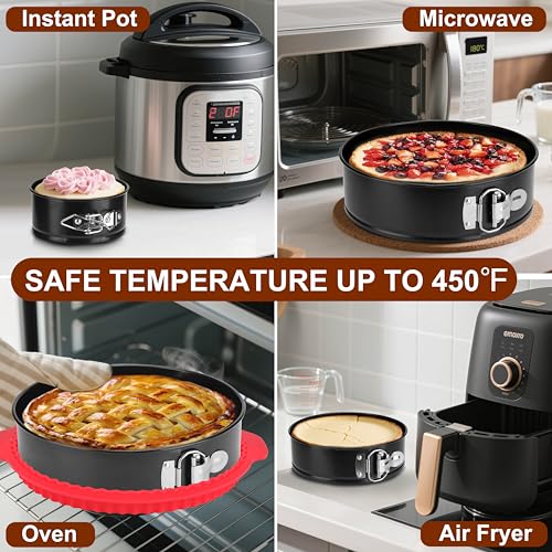 Springform Pan Set of 4 (4/7/9/10inch - Cake Pans with Leakproof Protector)